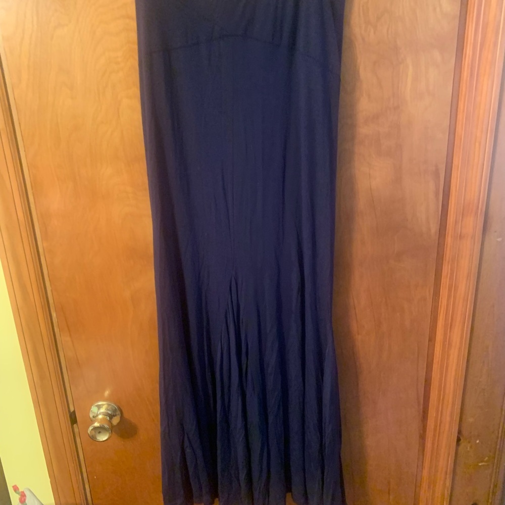 Bordeaux navy blue floor length skirt size XS